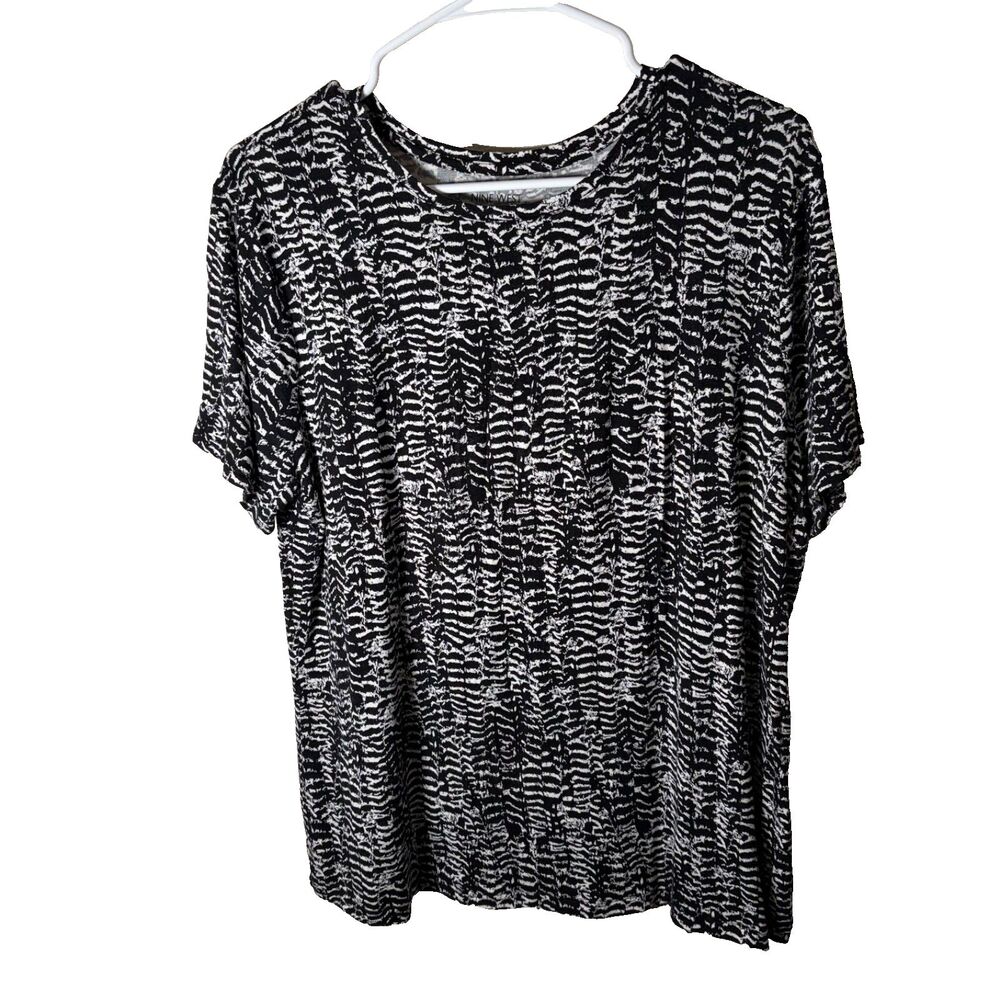 Nine West T-Shirt Women's XL Soft Spun Short Sleeve Casual Shirt Top